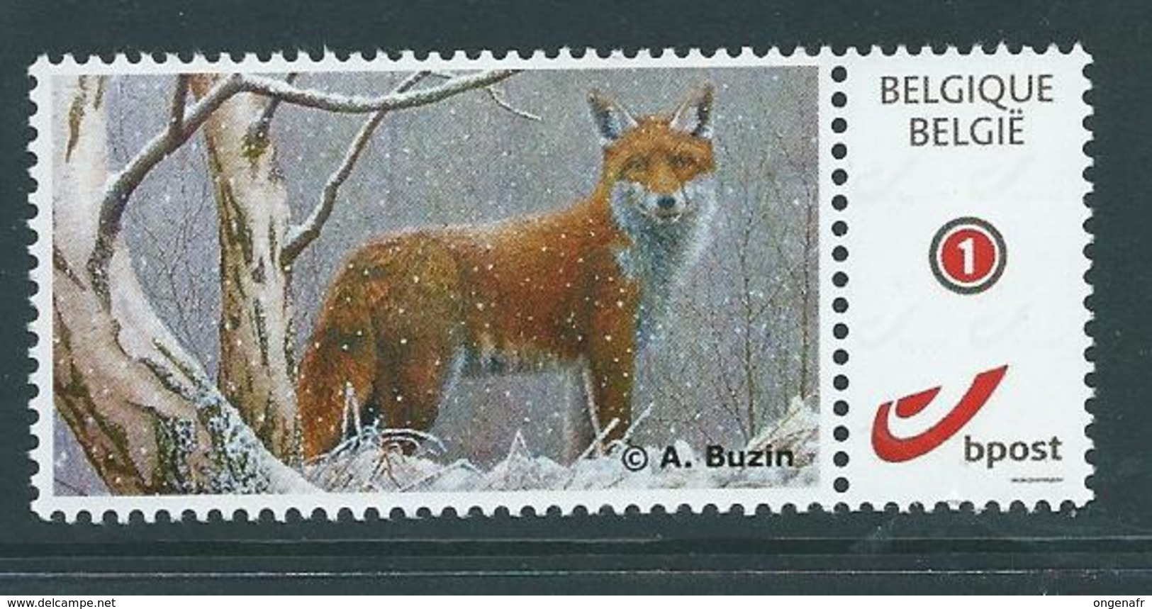 Duostamp Neuf (**)    Avec N° 4182  Renard - 1985-.. Oiseaux (Buzin)