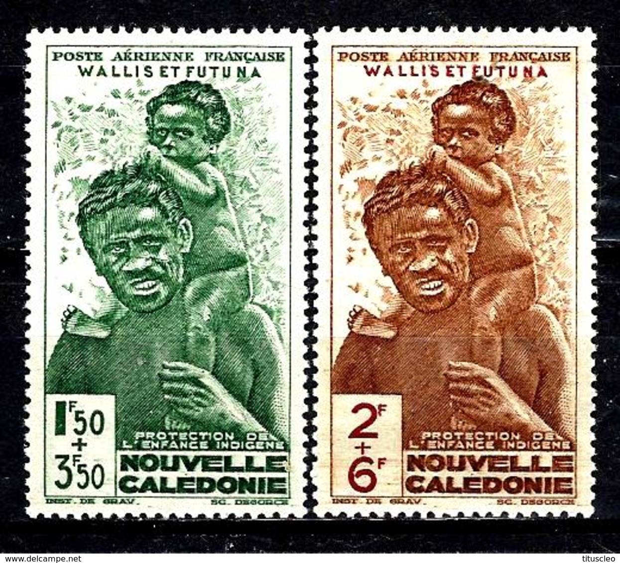 WALLIS ET FUTUNA Aer1/2* Au Profit De L'oeuvre De Protection De L'enfance Indigène - Unused Stamps