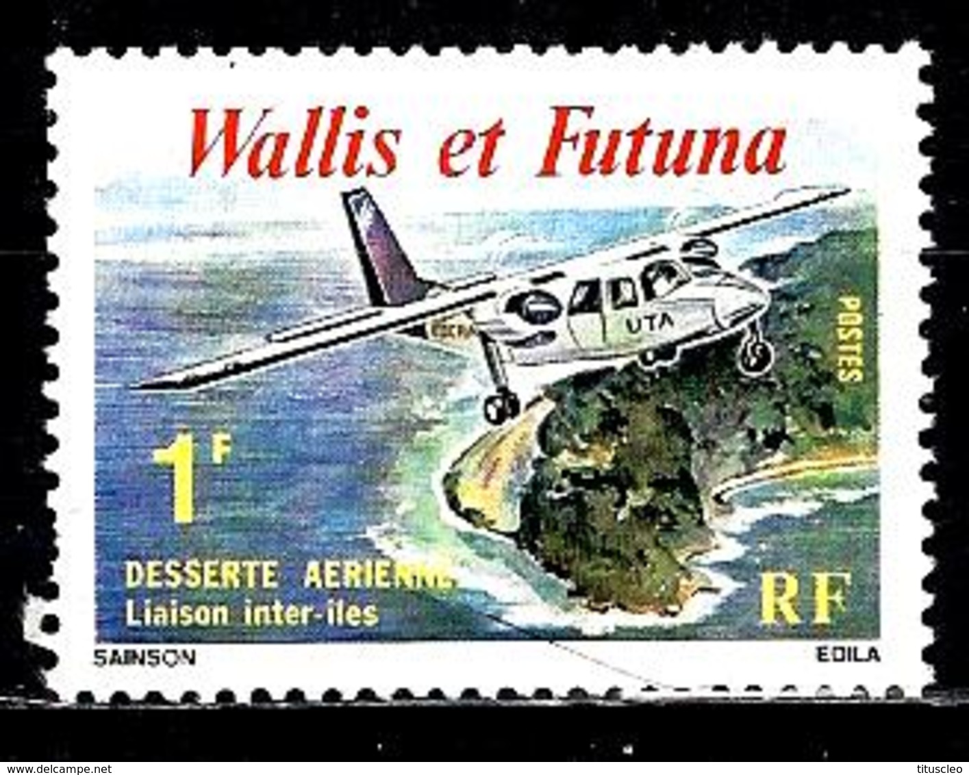WALLIS ET FUTUNA 254* 1f Polychrome Dessertes Aériennes Et Maritimes Des îles - Unused Stamps