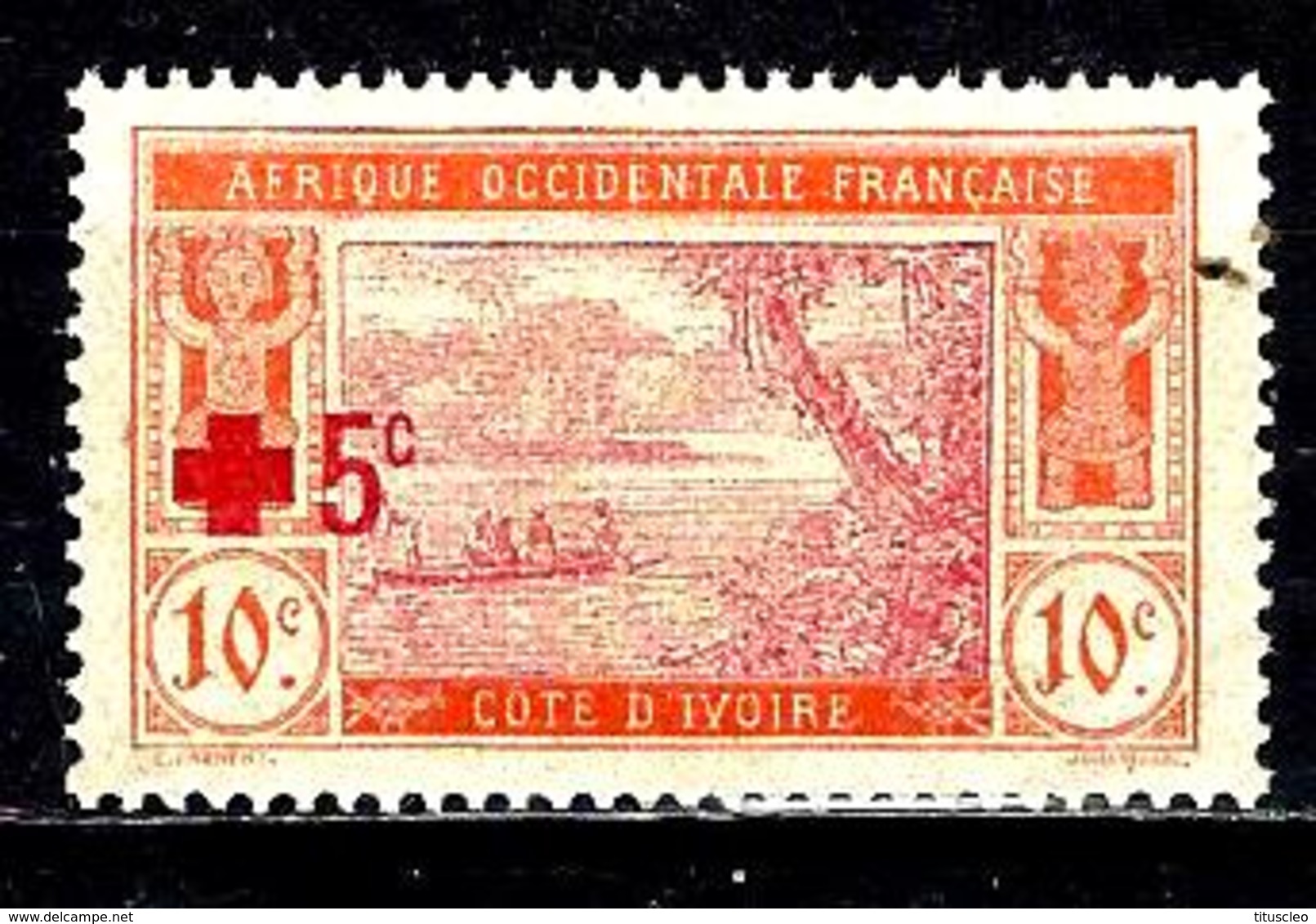 COTE D'IVOIRE 58** +5c Sur 10c Rouge-orange Et Rose - Neufs