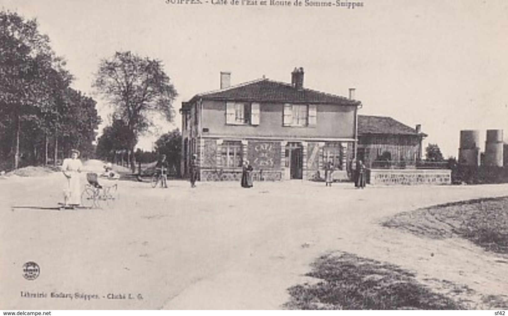 SUIPPES                 CAFE DE L EST ET ROUTE DE SOMME SUIPPES - Autres & Non Classés