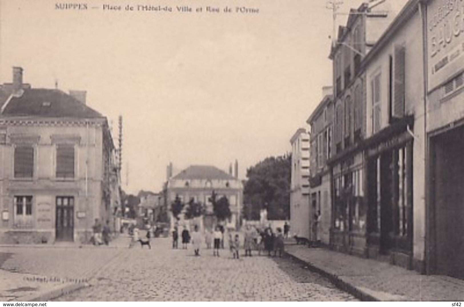 SUIPPES               PLACE DE L HOTEL DE VILLE ET RUE DE L ORME - Altri & Non Classificati