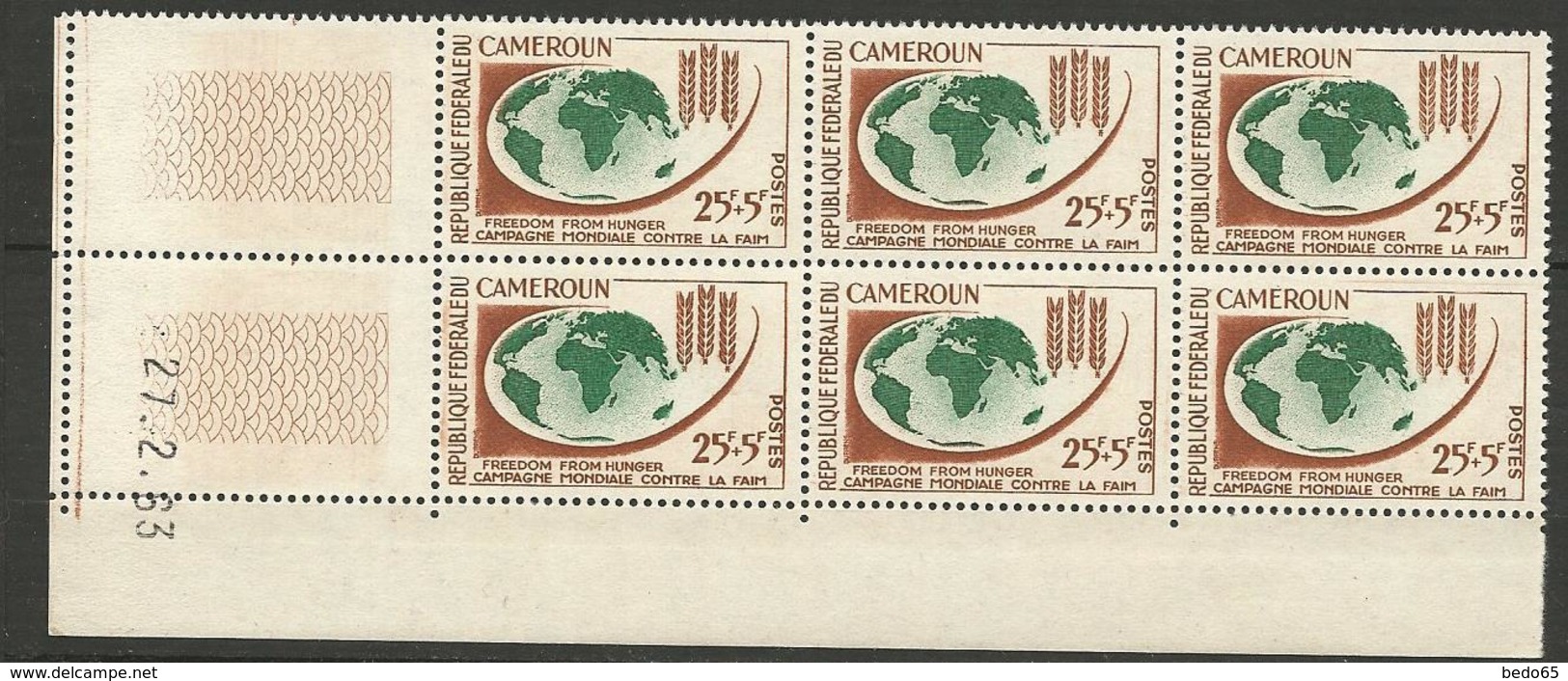 CAMEROUN N° 366 COIN DATE  NEUF**  Gom Coloniale SANS CHARNIERE / MNH - Cameroun (1960-...)