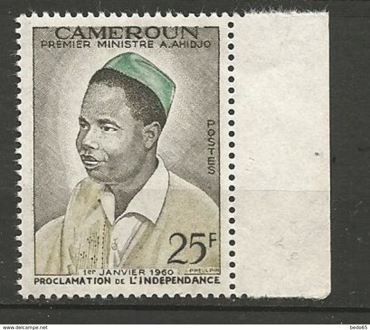 CAMEROUN N° 311 NEUF**  Gom Coloniale SANS CHARNIERE / MNH - Cameroun (1960-...)