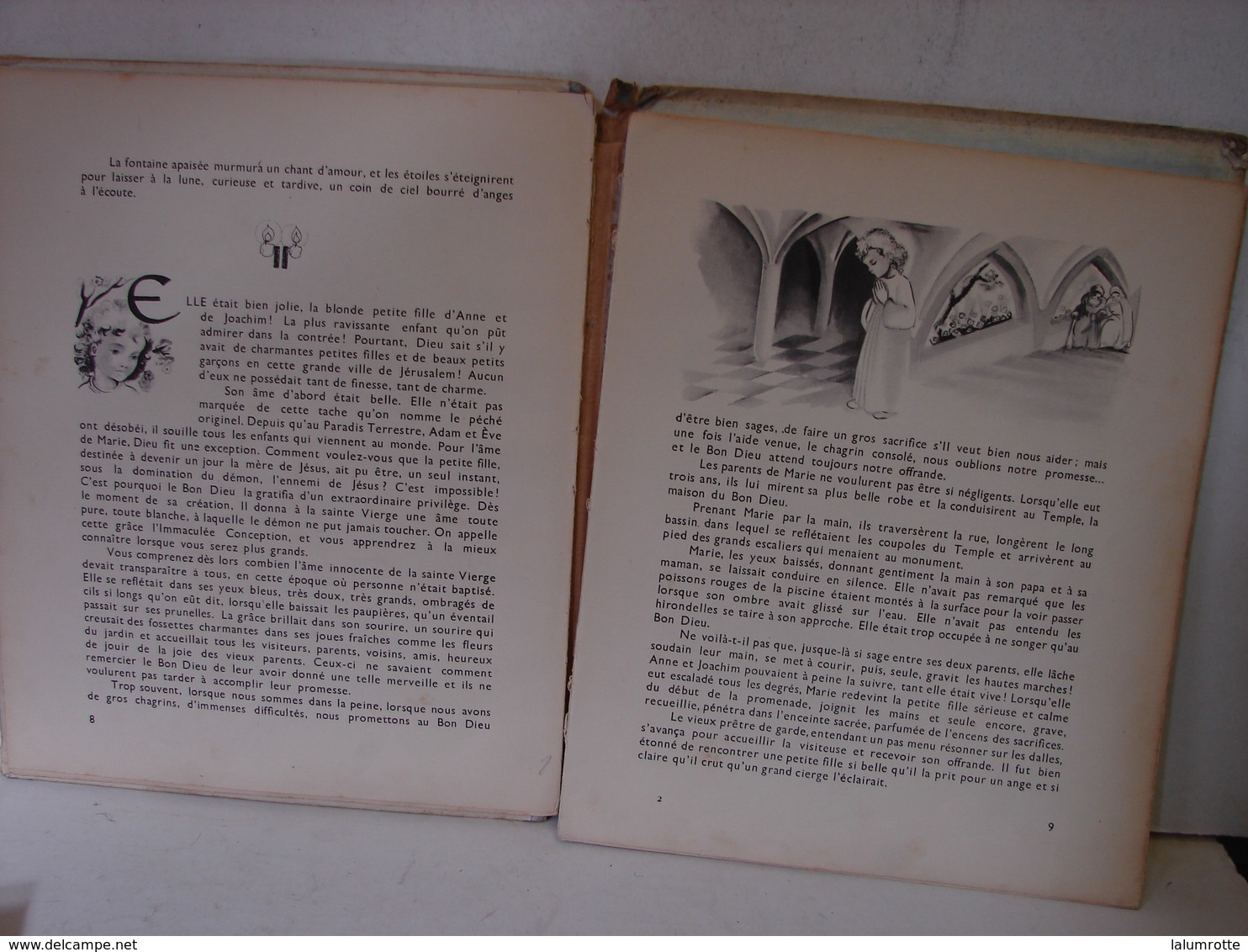 BD. 44. R. Bastin. Illustration D'Y. Englebert. La Simple Histoire De La Vierge Marie.  Casterman1947 - Autres & Non Classés