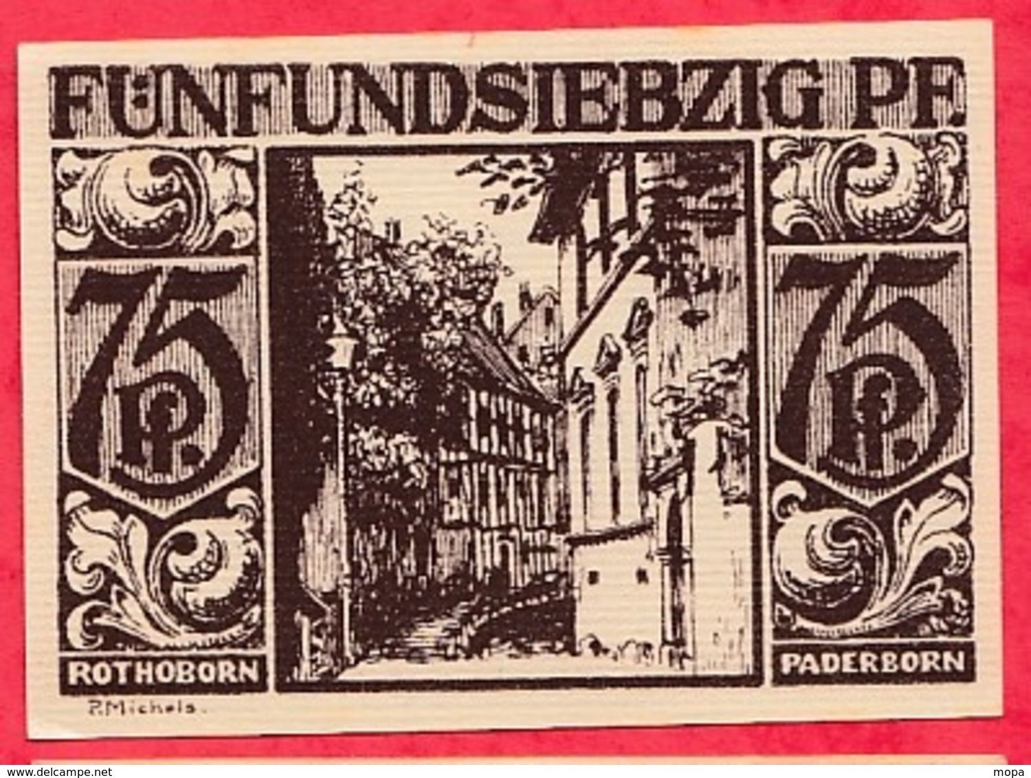 Allemagne 1 Notgeld  75 Pfenning Stadt  Paderborn Dans L 'état  Lot N °3195 - Collections