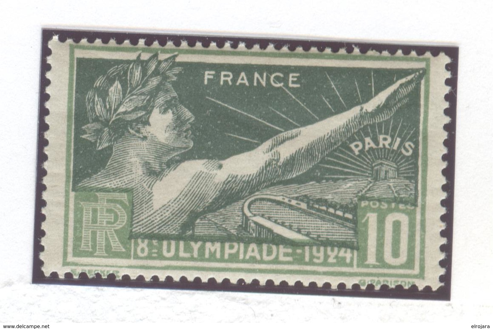 FRANCE 10 Fr. With Displaced Center Mint Without Hinge - Estate 1924: Paris