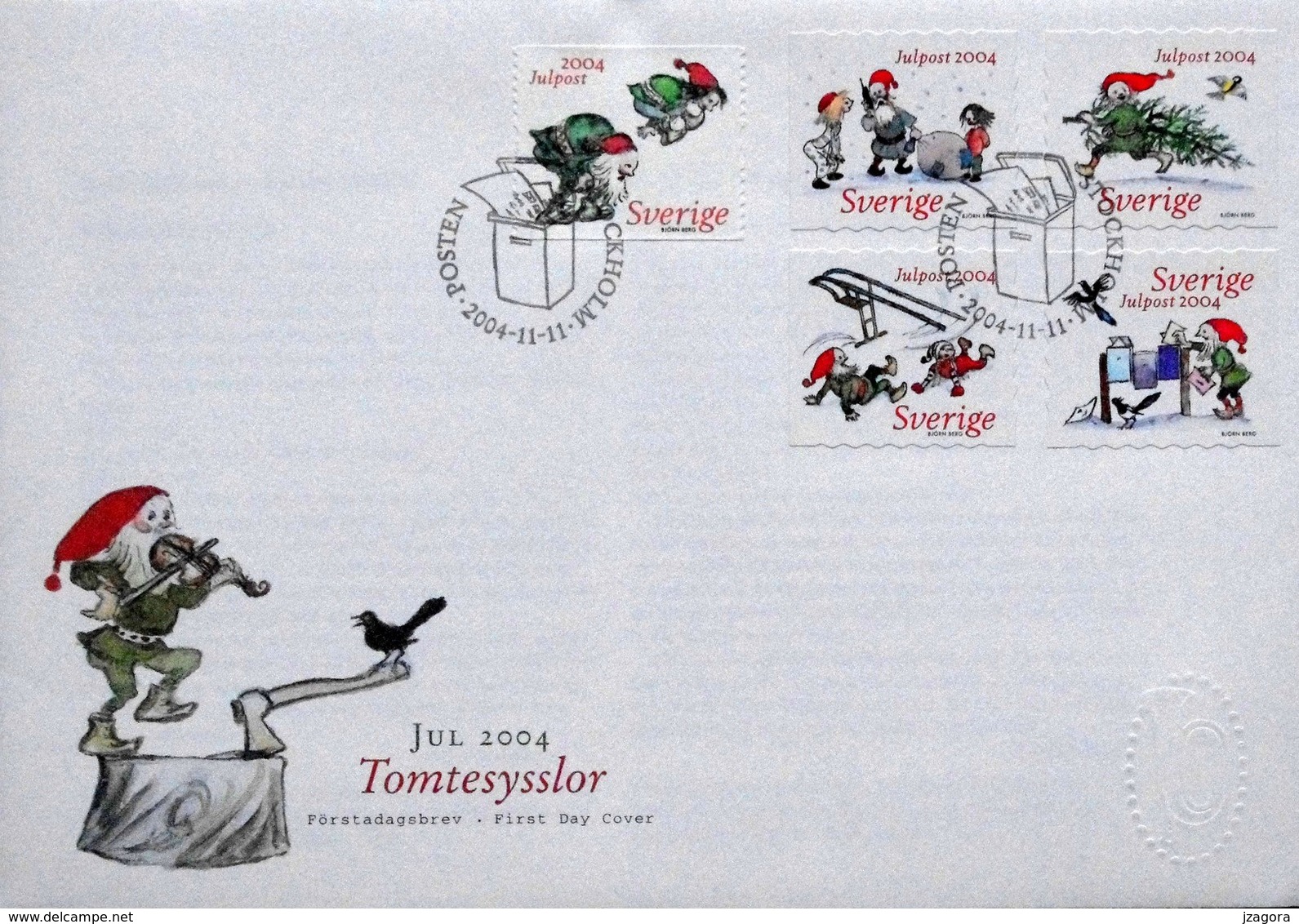 CHRISTMAS NOEL WEIHNAHTEN ZWERGE GNOME NAINS FOLKLORE SWEDEN SCHWEDEN SUEDE  2004 MI 1434 - 1238 FDC - Noël