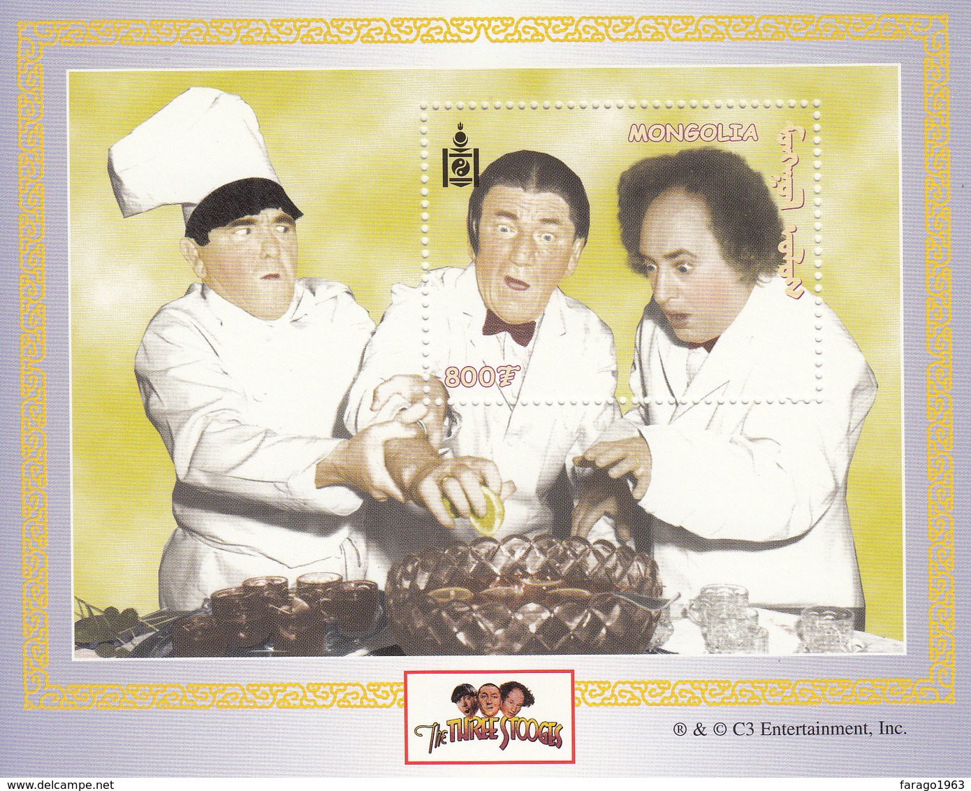 2001 Mongolia "Three Stooges" Television Comedy  Complete Set Of 2 Souvenir Sheets MNH - Mongolie