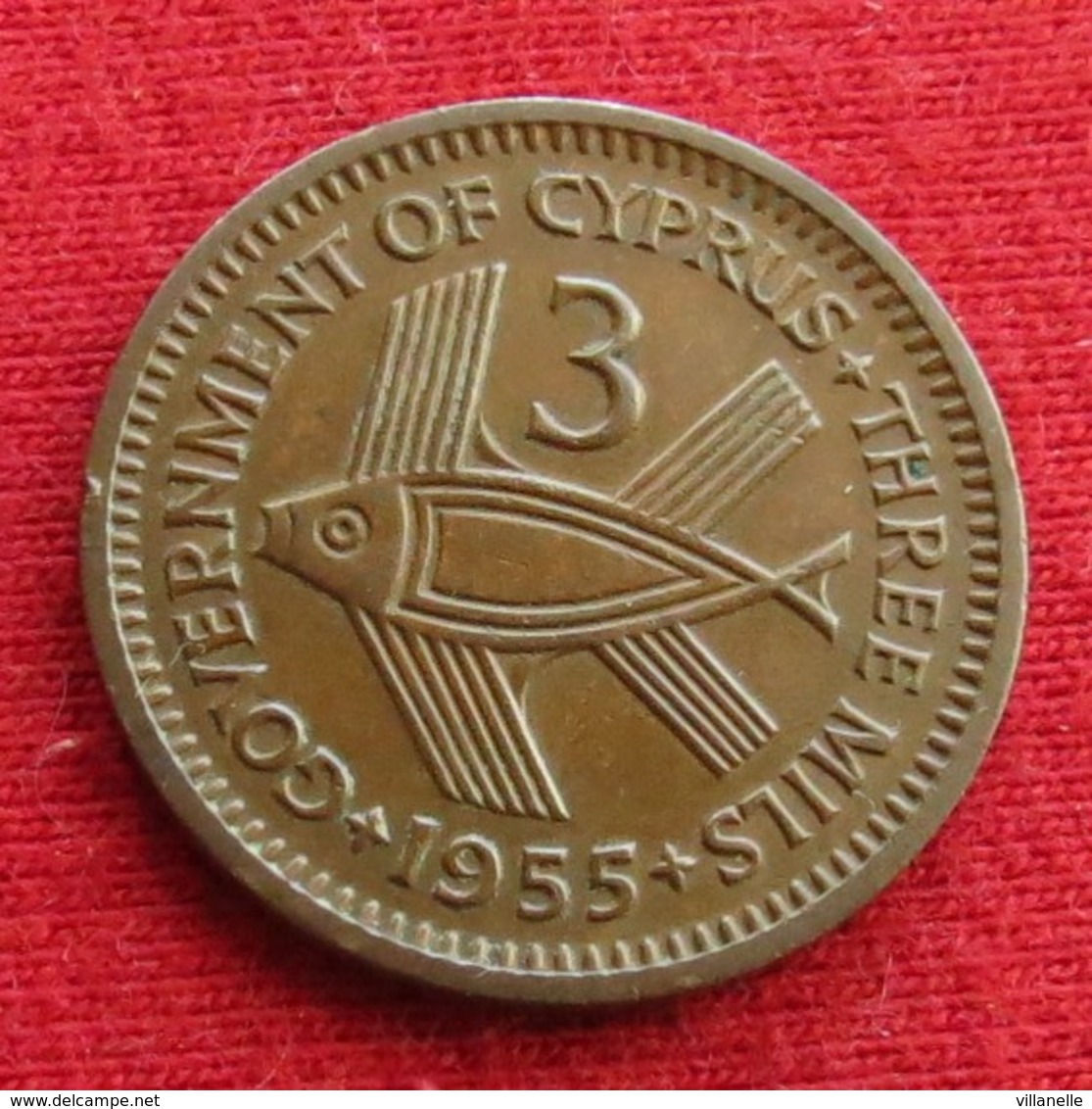 Cyprus 3 Mils 1955 KM# 33 Chipre Chypre Cipro Zypern - Chypre