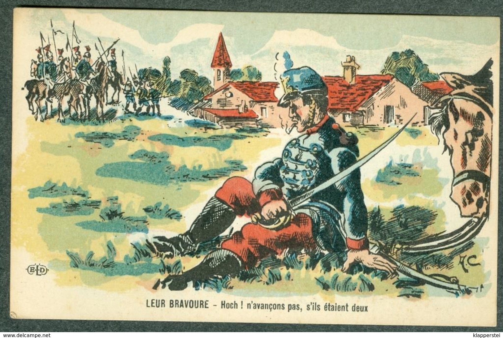 WW1 Carte Caricature Anti Guillaume Reich Allemand Europe France Signée A.C. - Other & Unclassified
