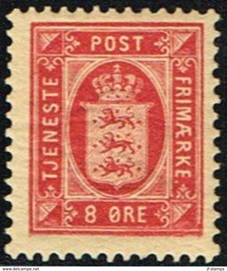 1899. Official. 8 Øre Rosa. Perf. 12½ (Michel D6YB) - JF158720 - Service