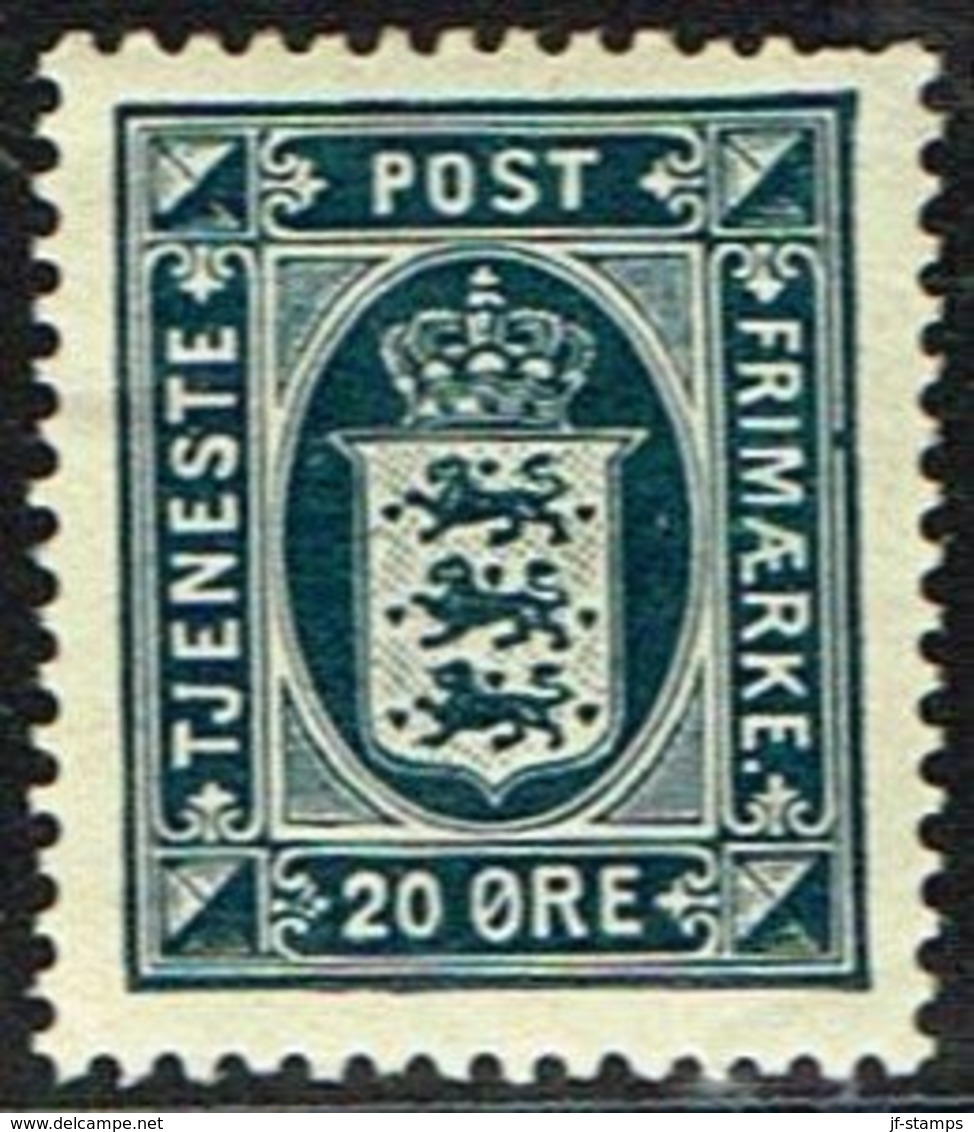 1930. Official. 20 Øre Blue. Perf. 14x14½, (Michel D19) - JF158725 - Officials