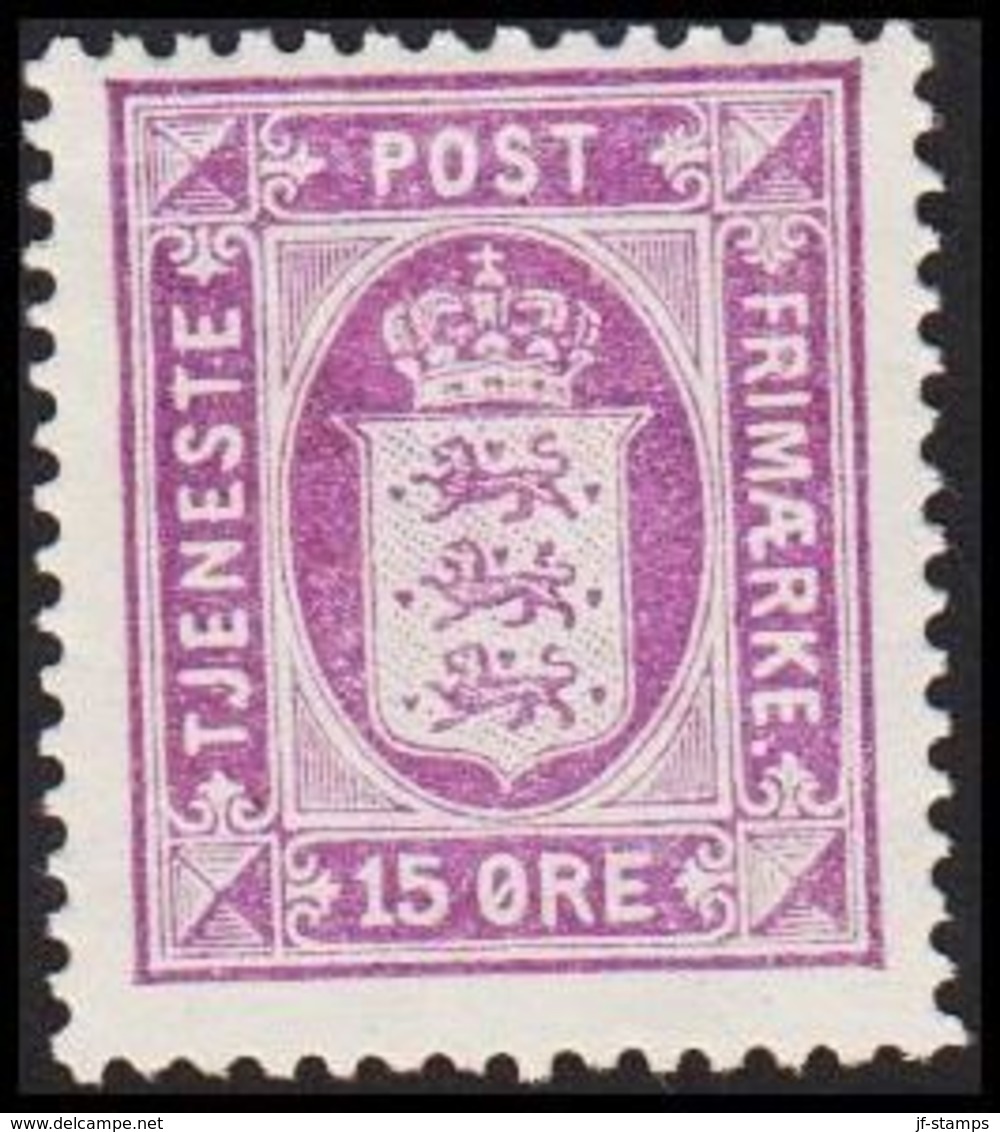 1919. 15 øre Violet. (Michel D.18) - JF317045 - Officials