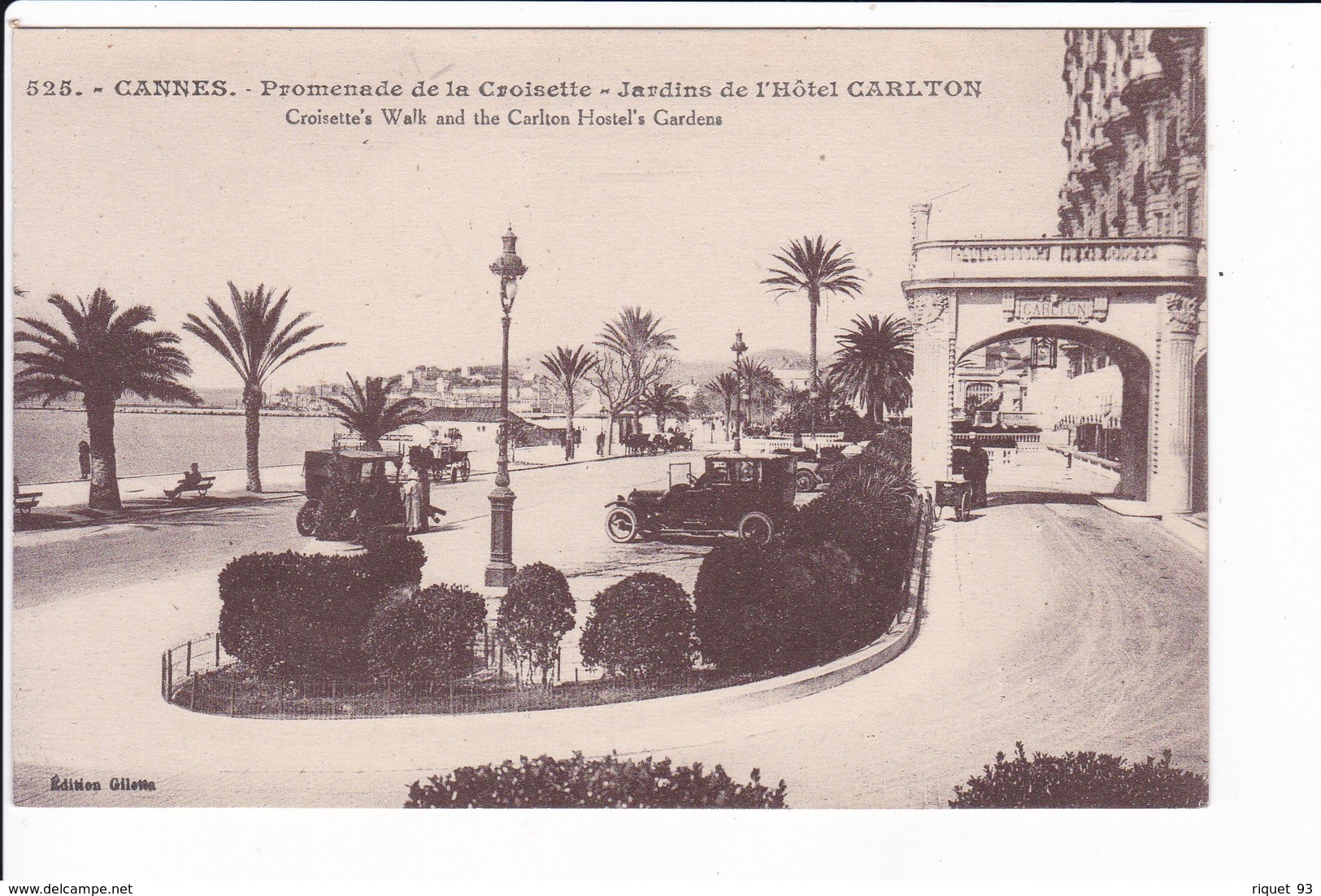 525 - CANNES - Promenade De La Croisette - Jardins De L'Hôtel CARLTON - Cannes