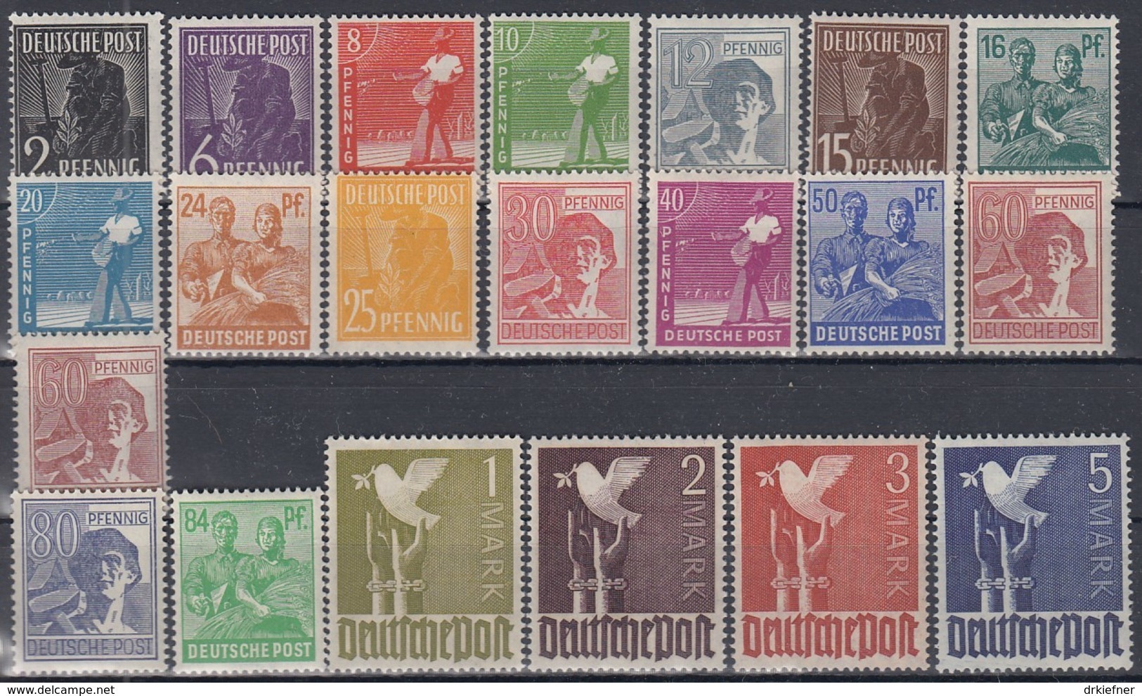 AllBes. GemAusg. 943-962, Postfrisch **, Kontrollratsausgabe II 1947 - Sonstige & Ohne Zuordnung