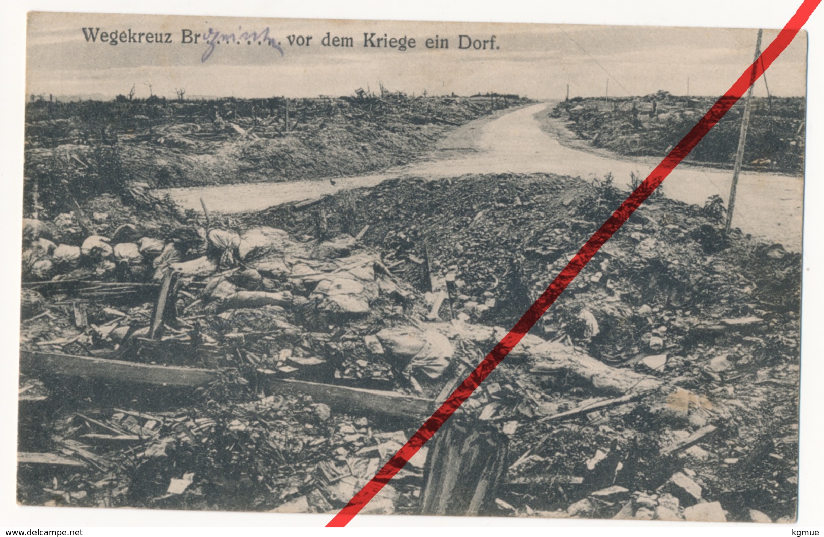 Broodseinde - Original Foto - Wegekreuz - 1915 - Bei Zonnebeke Ypern Ypres Ieper - Zonnebeke