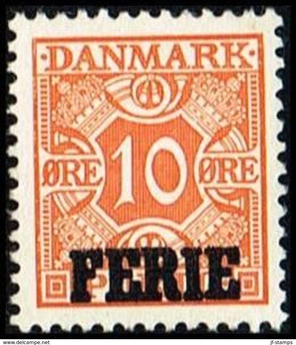 1934. FERIEMÆRKER. FERIE On 10 øre Postage Due Stamp. Very Unusual. () - JF171648 - Port Dû (Taxe)