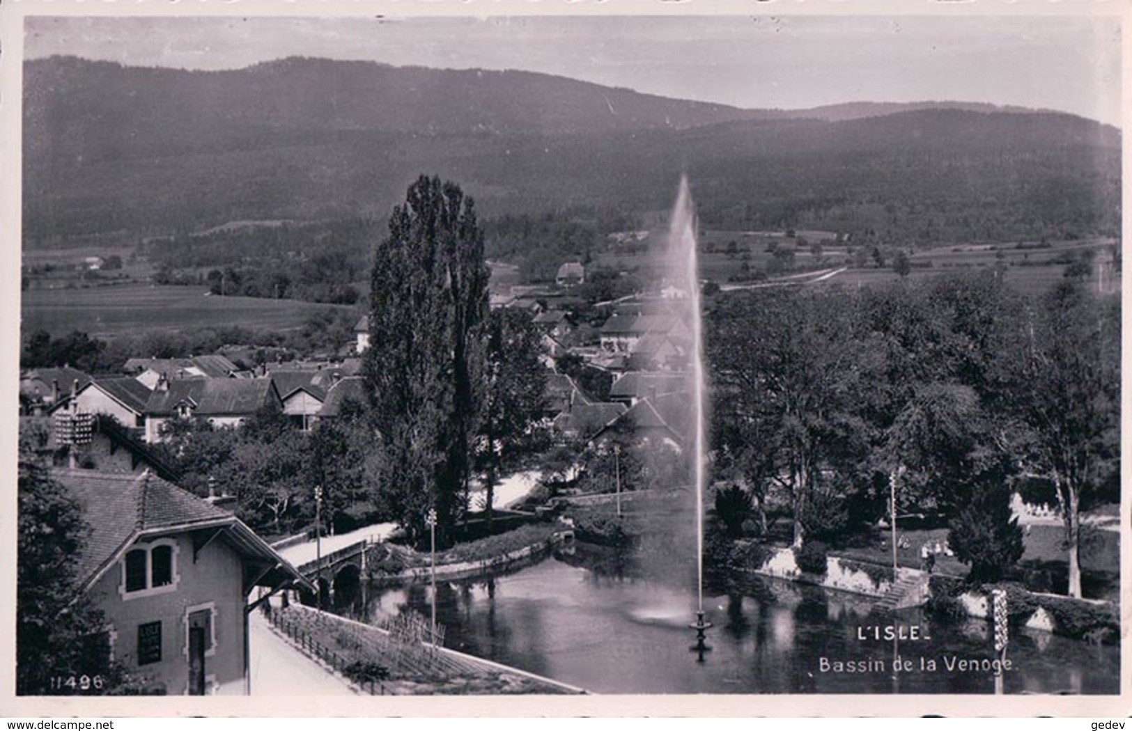 L'Isle VD, Jet D'eau Du Bassin De La Venoge (11496) - L'Isle