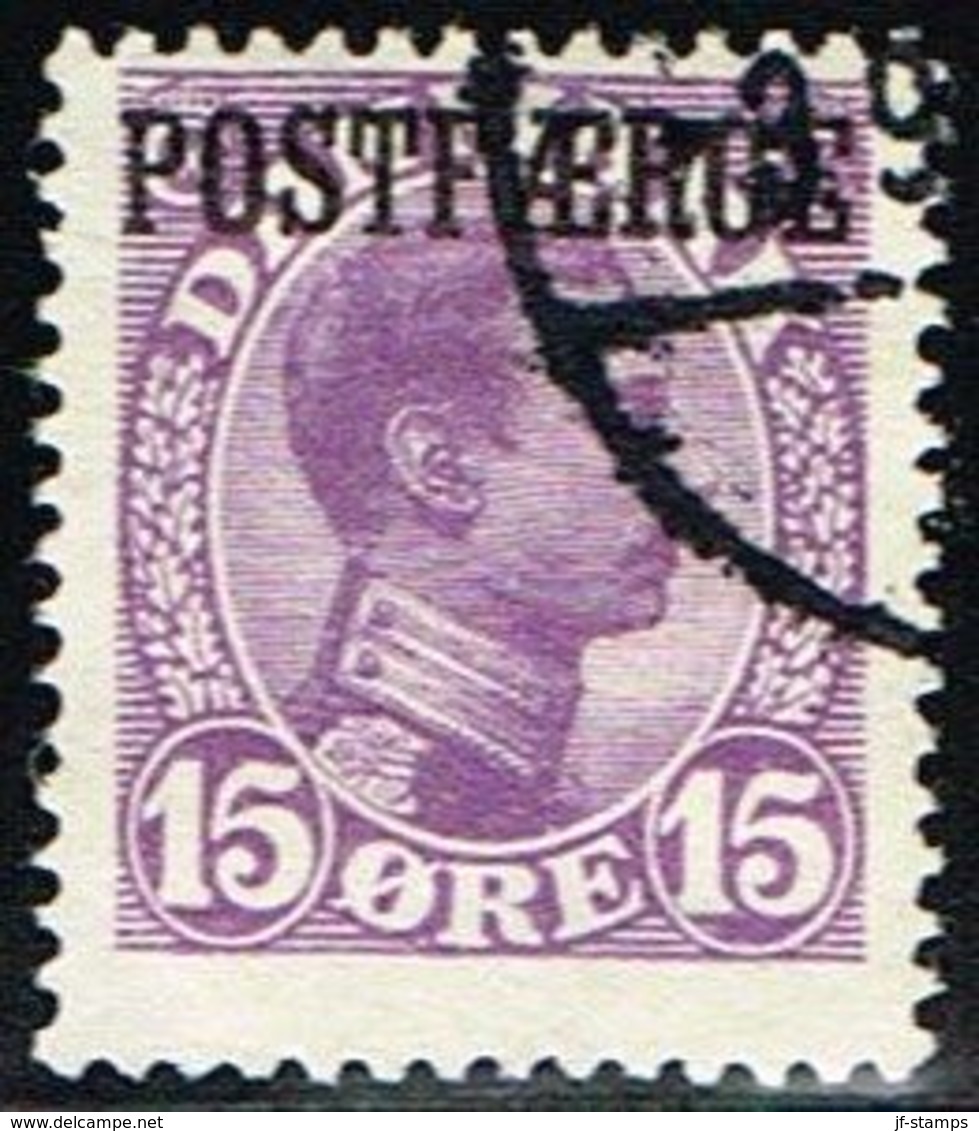 1919. Parcel Post (POSTFÆRGE). Chr. X. 15 Øre Grey-lilac. (Michel PF2b) - JF158774 - Paketmarken