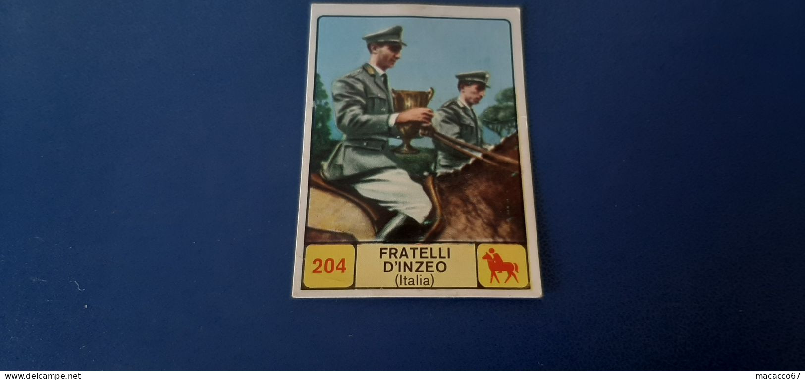 Figurina Panini Campioni Dello Sport 1968 - 204 Fratelli D'Inzeo - Edizione Italiana