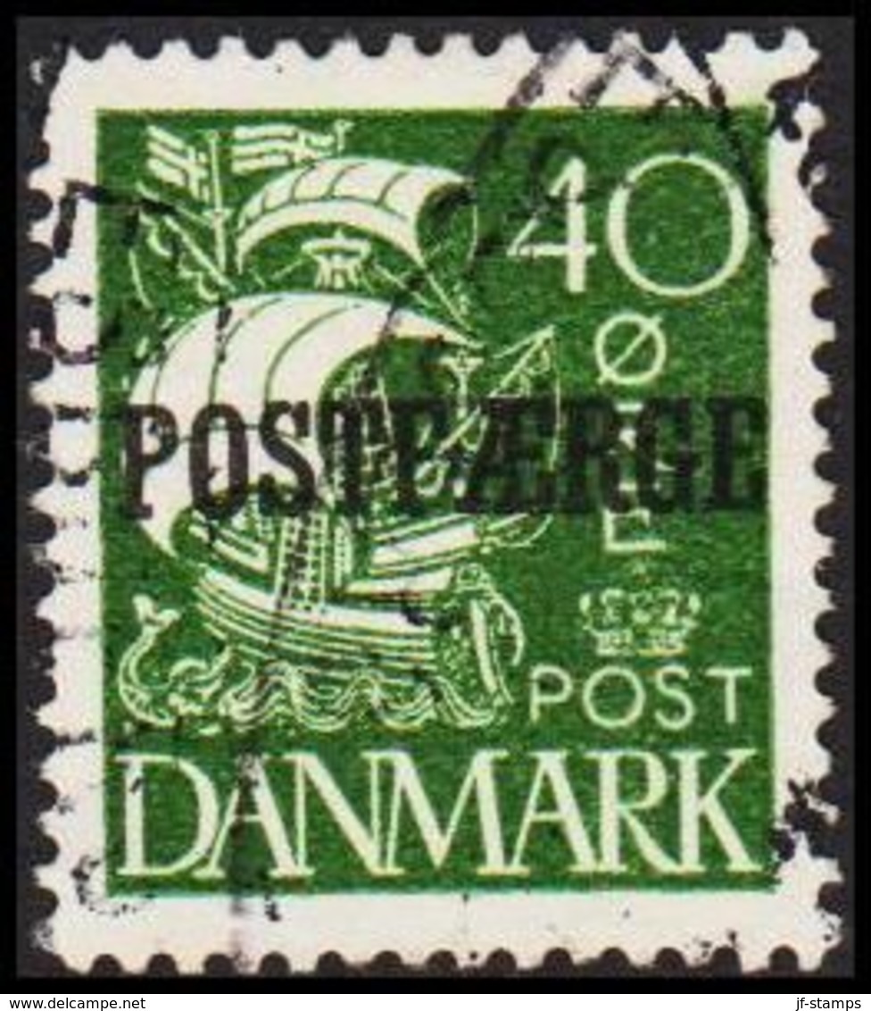 1927. Parcel Post (POSTFÆRGE). Karavel. 40 Øre Green. (Michel PF14) - JF317349 - Paketmarken