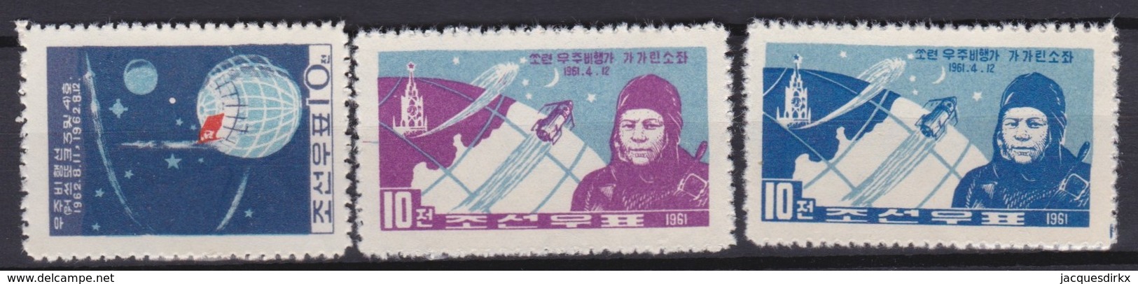 North  Korea     .     Yvert  .     3  Stamps        .   (*)     .     No  Gum      .    /    .     Pas De Gomme - Korea (Nord-)