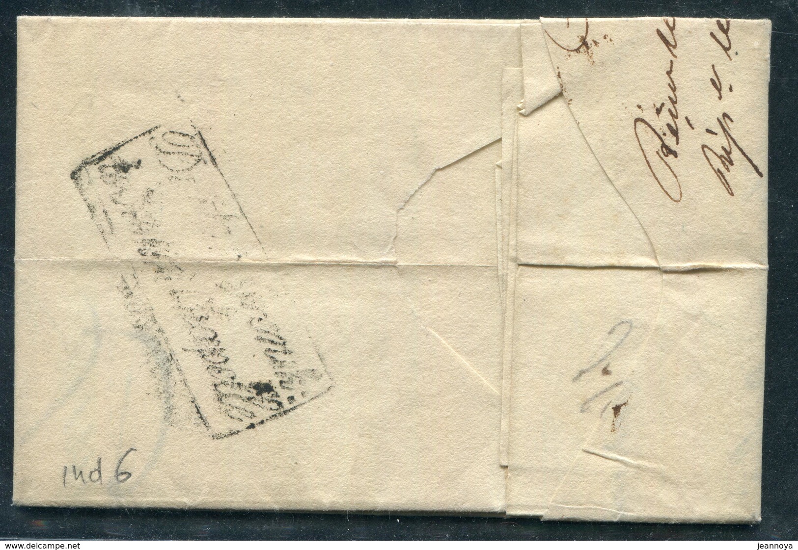 BELGIQUE - VERVIERS / LETTRE DU 31/8/1821 POUR AIX LA CHAPELLE - B - 1815-1830 (Dutch Period)