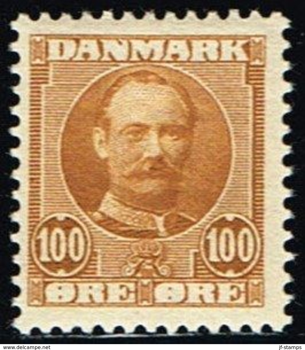 1907. King Frederik VIII. 100 Øre Olive-brown (Michel 59) - JF158594 - Nuovi