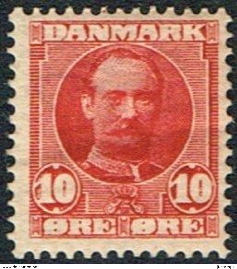 1907. King Frederik VIII. 10 Øre Red (Michel 54) - JF164740 - Ongebruikt