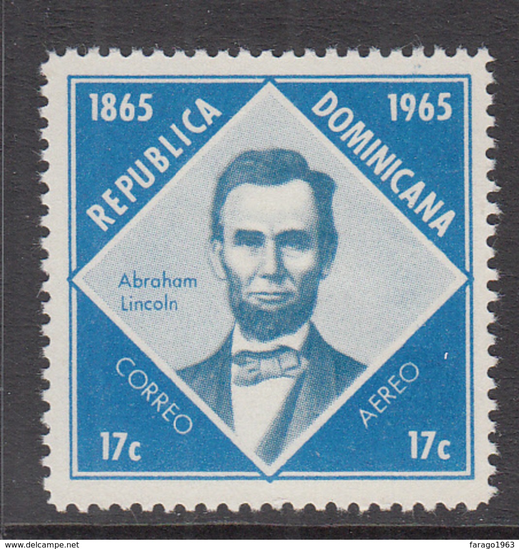 1965 Dominican Republic Dominicana Lincoln Complete Set Of 1 MNH - Dominicaine (République)