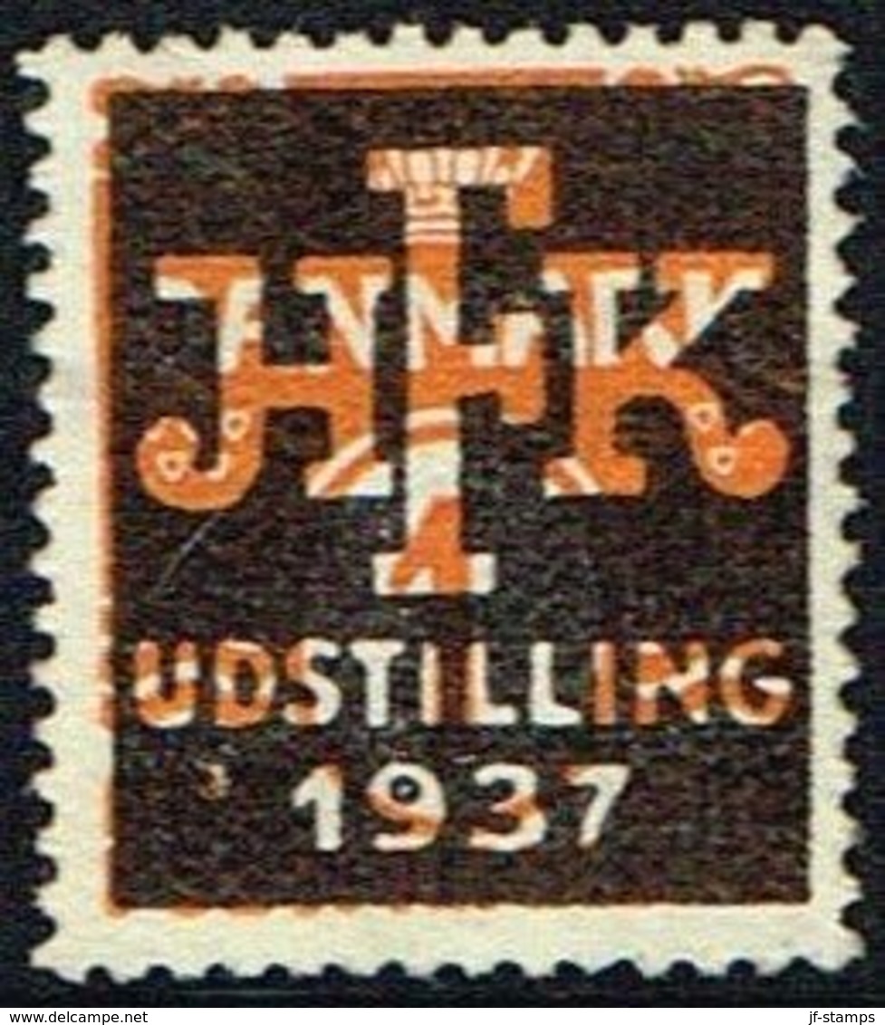 1914. Numeral. 1 Øre Orange. Perf. 14x14½ HFK UDSTILLING 1937. (Michel 77) - JF160914 - Nuovi