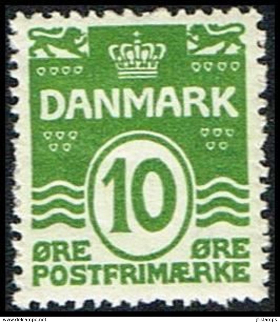 1921. Numeral. 10 Øre Green (Michel 120) - JF309744 - Ongebruikt