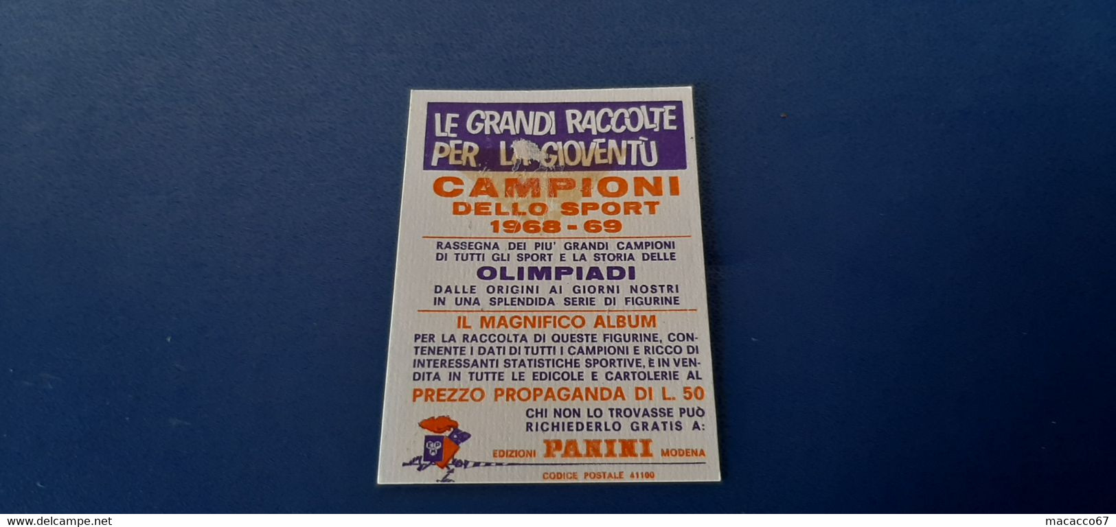 Figurina Panini Campioni Dello Sport 1968 - 305 Oscar Bonavena - Edizione Italiana