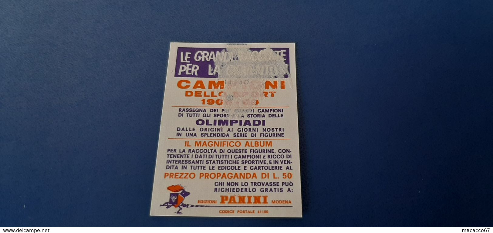 Figurina Panini Campioni Dello Sport 1968 - 307 Chartchai Chionoi - Edizione Italiana