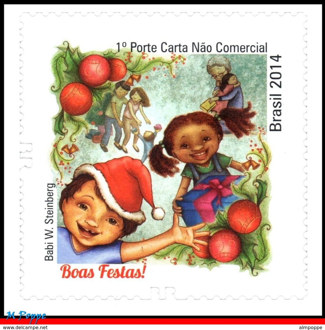 Ref. BR-3288-90 BRAZIL 2014 - RELIGION, ST. NICHOLAS,, GIFTS,CHRISTMAS SUPPER,S/S+SET MNH, CHRISTMAS 4V Sc# 3288-3290 - Ungebraucht