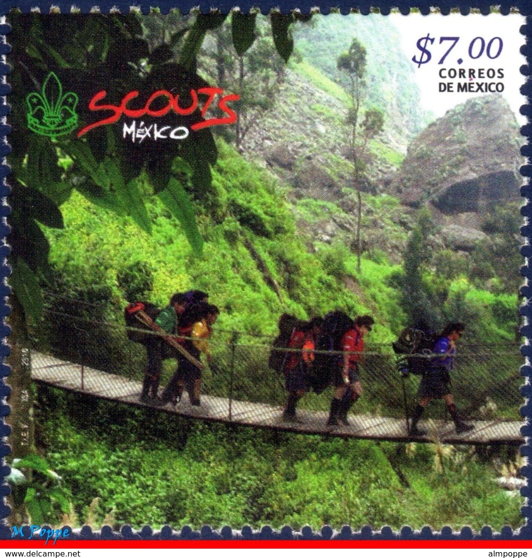 Ref. MX-2681 MEXICO 2010 SCOUTING, BRIDGE, SCOUTS,, FOREST, MNH 1V Sc# 2681 - Neufs