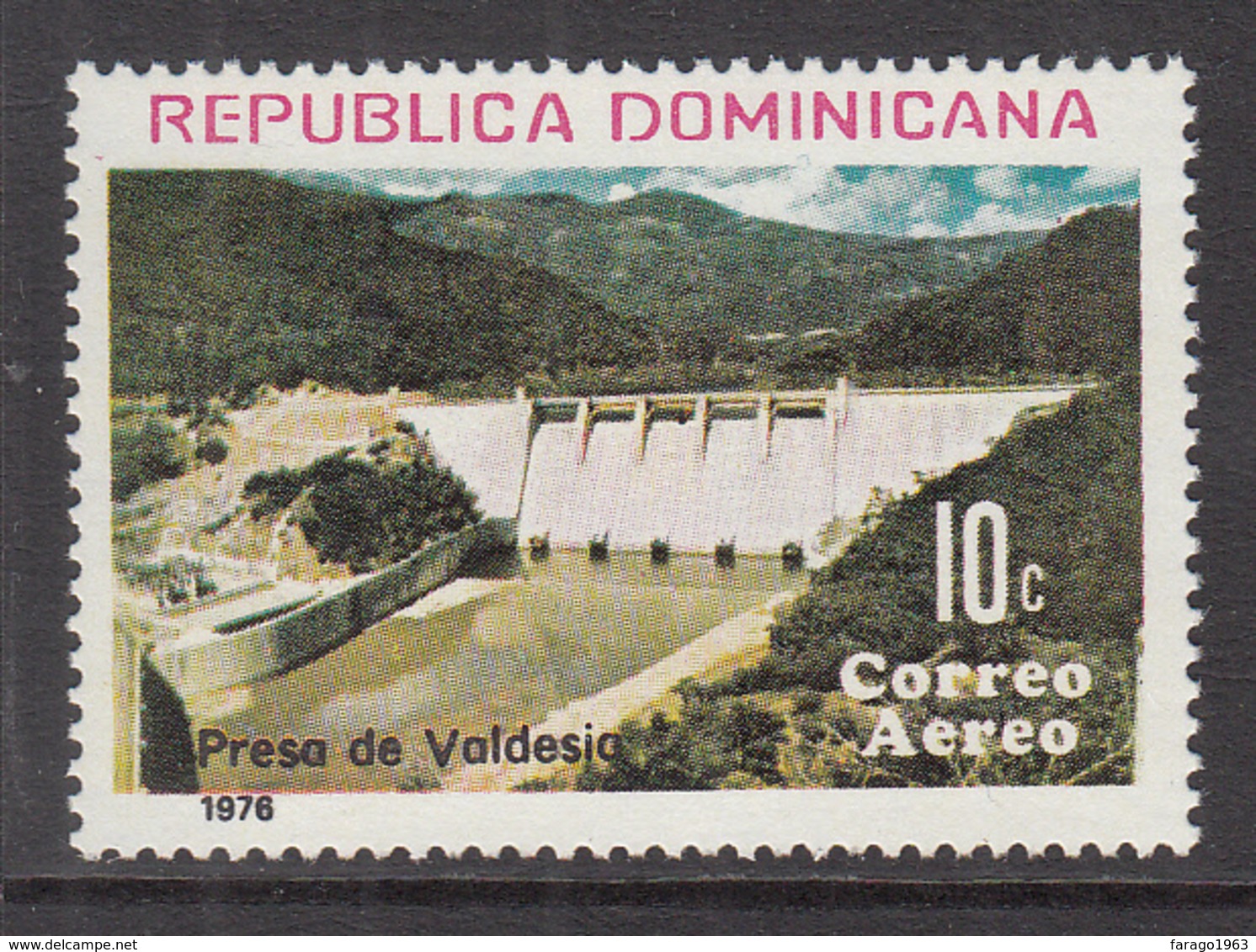 1976 Dominican Republic  Dam Engineering  Complete Set Of 1 MNH - Dominicaine (République)