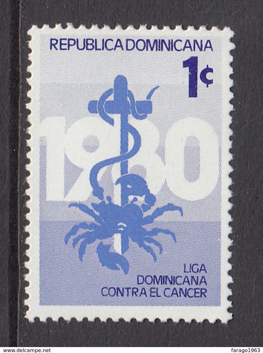 1980 Dominican Republic  Cancer Health  Complete Set Of 1 MNH - Dominicaine (République)