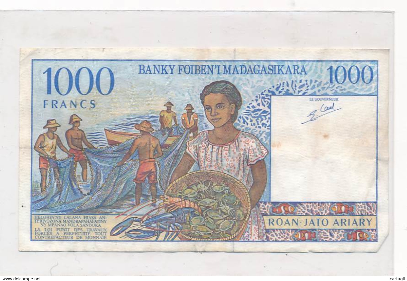 Numismatique -B3494- Madagascar -1000 Francs ( Catégorie,  Nature état ... Se Référer Au Double Scan) - Other - Africa