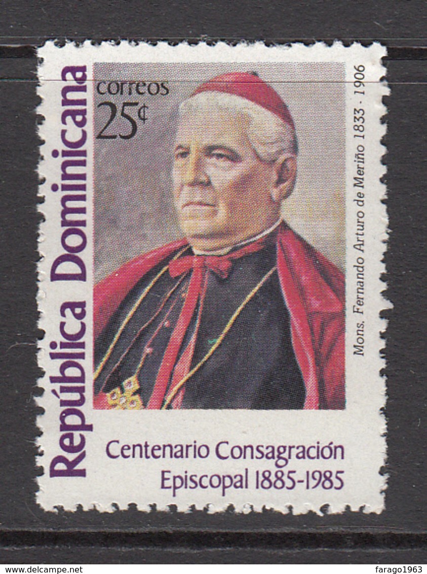 1984 Dominican Republic Archbishop Merino Complete Set Of 1 MNH - Dominicaine (République)