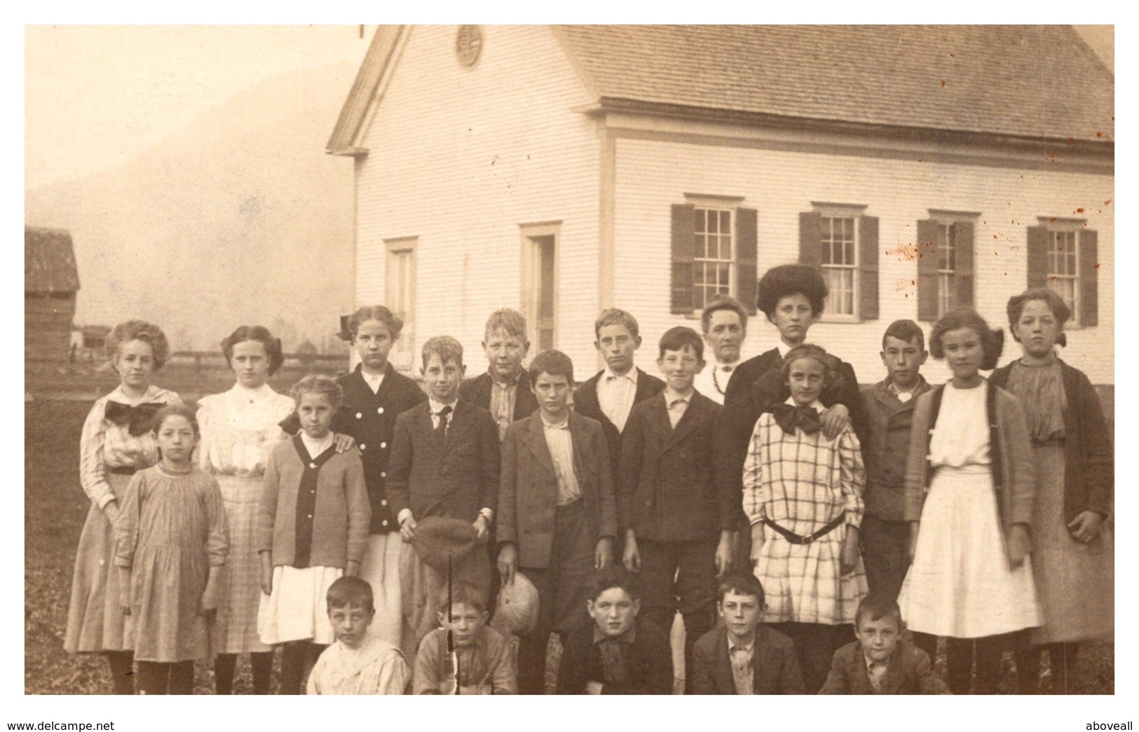 Vermont Hancock , 1 Room Schoolhouse,  Students  Photo RPC - Autres & Non Classés