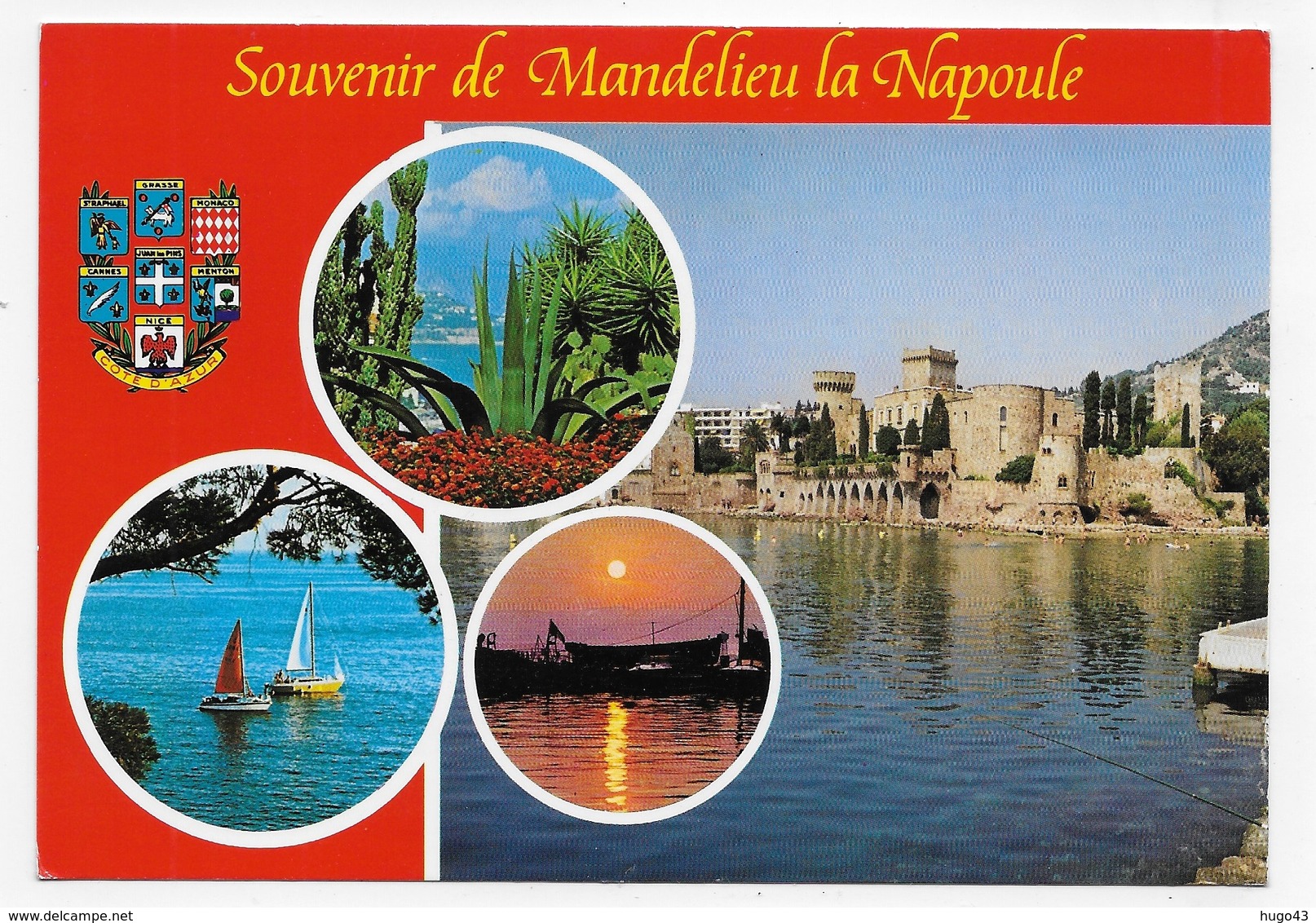 MANDELIEU LA NAPOULE - LE CHATEAU - LE BORD DE MER ET LES PLAGES - CPM GF VOYAGEE - Autres & Non Classés