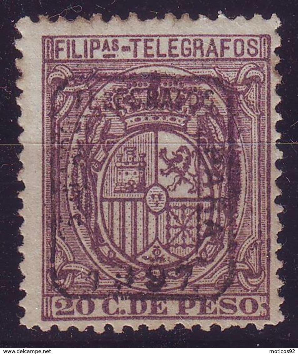 FILIPINAS TELEGRAFOS 69 A SOBRECARGA VIOLETA. **MNH - Filipinas