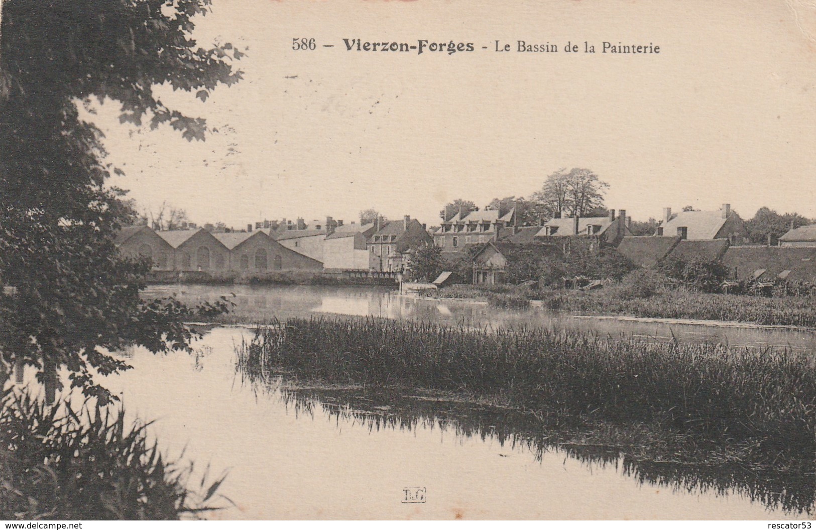 Rare Cpa Vierzon-Forges Le Bassin De La Painterie - Vierzon