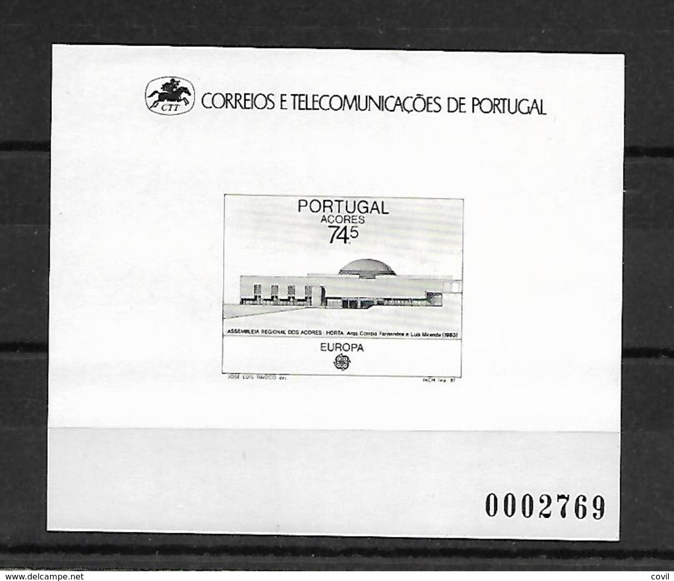 PORTUGAL Açores 1987 Proof  MNH P-93B - Probe- Und Nachdrucke