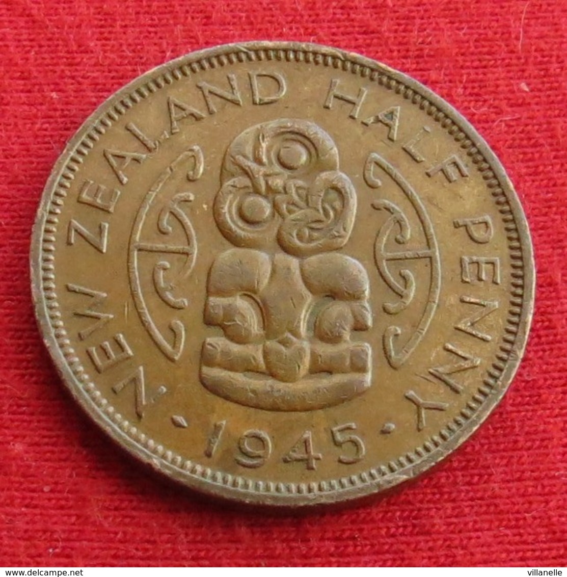 New Zealand 1/2 Half Penny 1945 KM# 12   Nova Zelandia Nuova Zelanda Nouvelle Zelande - New Zealand