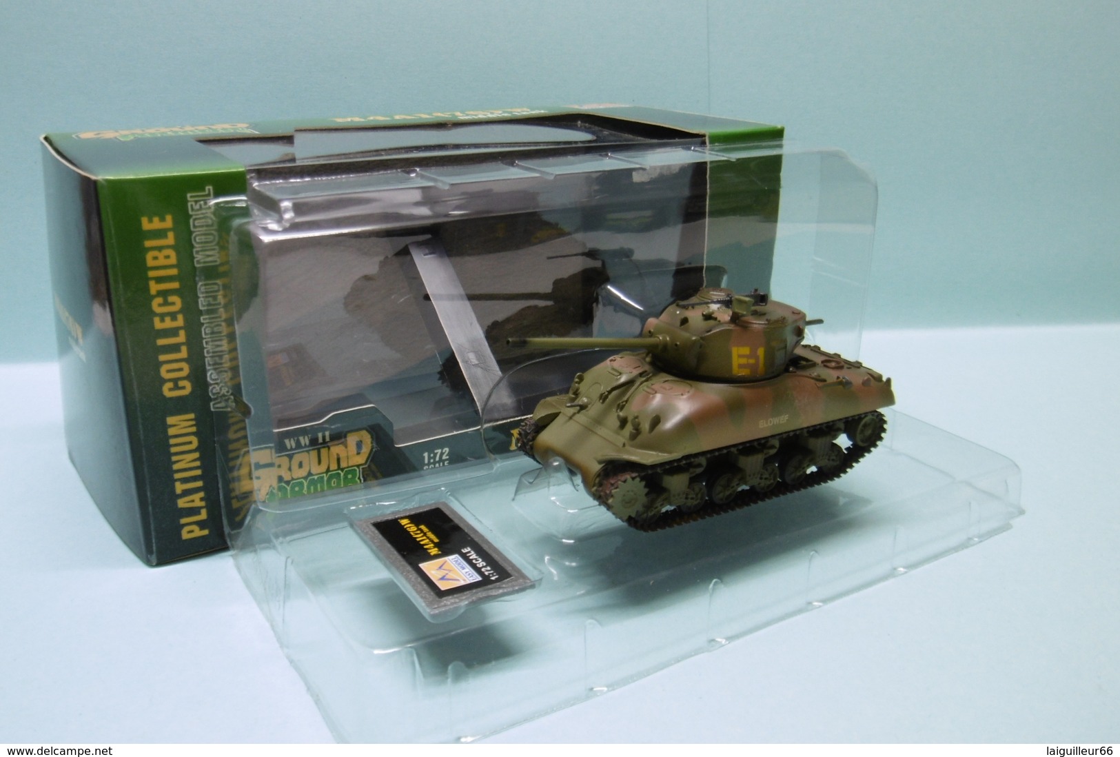 Ground Armor - M4A1(76)W MIDDLE TANK CHAR 2nd Armored Division Militaire Réf. 36248 Neuf NBO 1/72 - Tanks