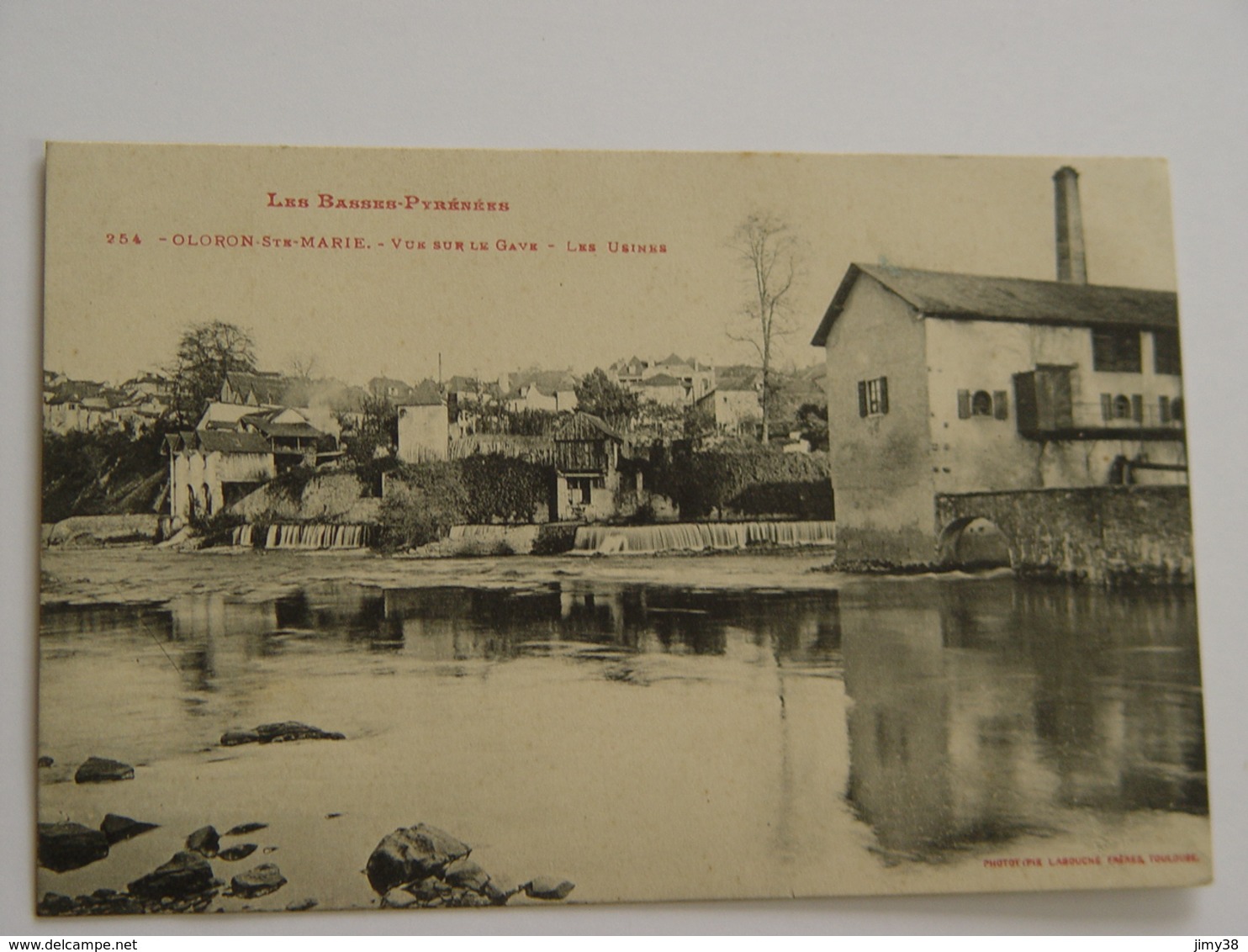 PYRENEES ATLANTIQUES-254-OLORON SAINTE MARIE-VUE SUR LE GAVE -LES USINES - Oloron Sainte Marie