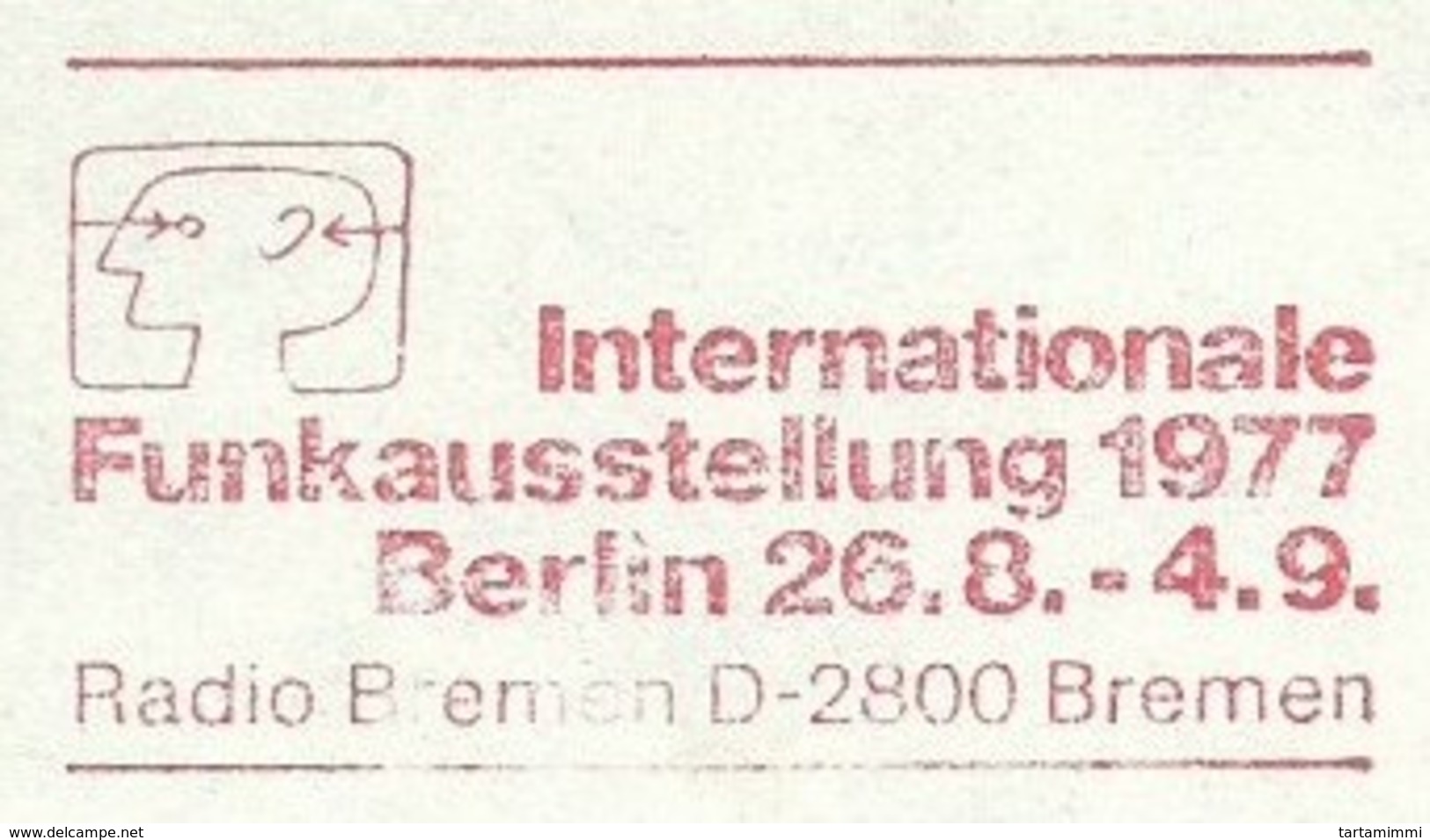 EMA METER FREISTEMPEL GERMANY BERLIN 1977 RADIO INTERNATIONAL FUNKAUSSTELLUNG - Non Classés